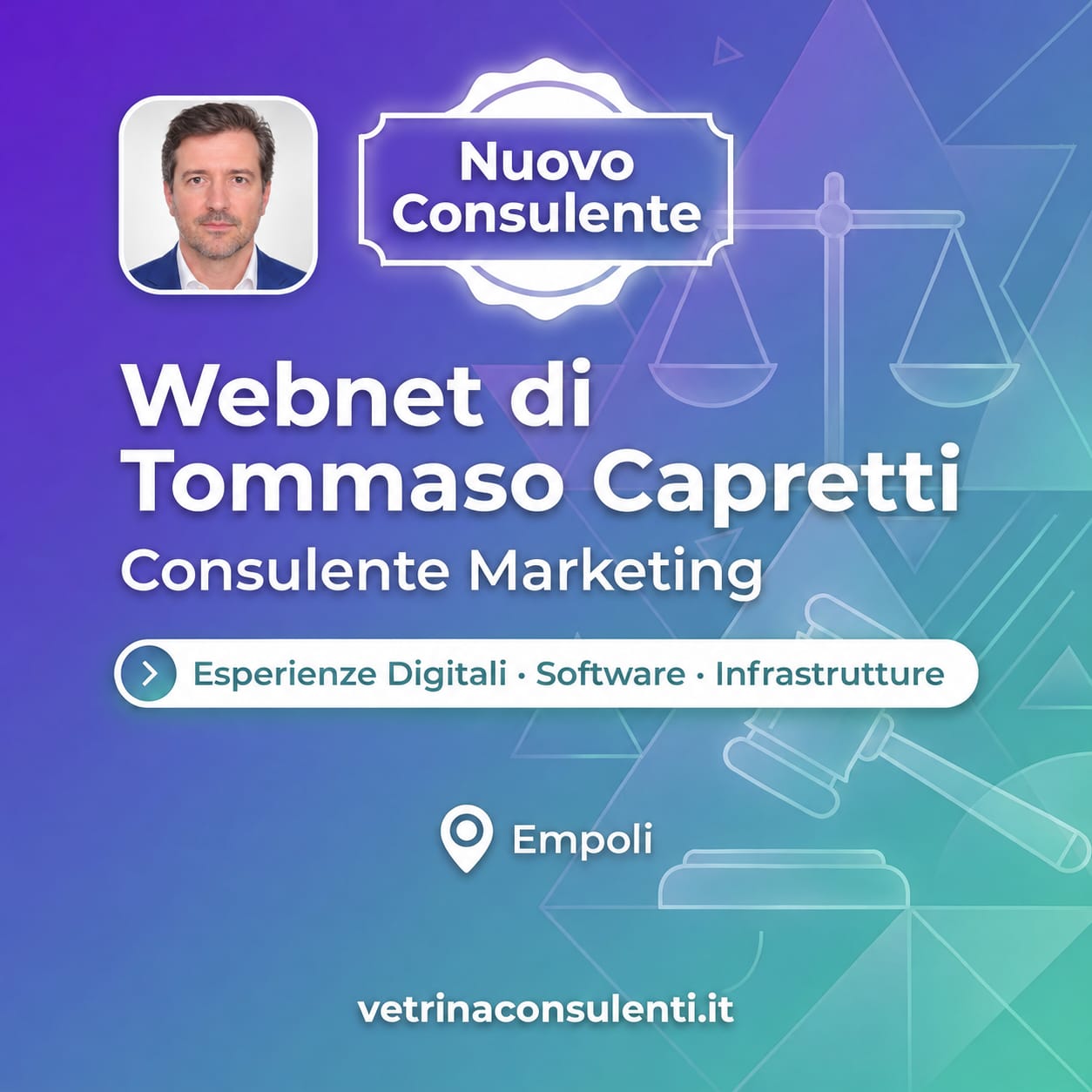Nuovo consulente su Vetrina Consulenti! Presentiamo Tommaso!🎉