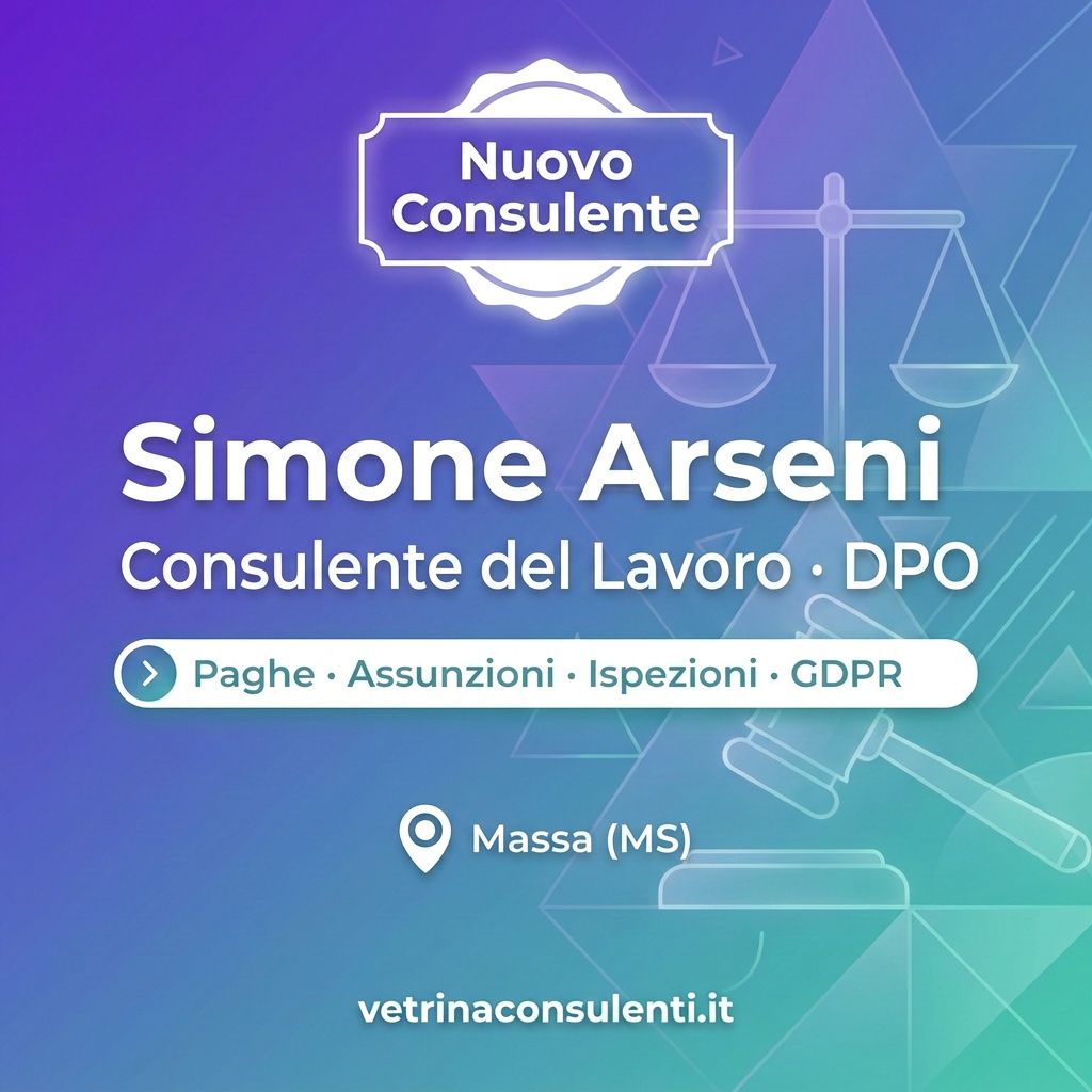 Benvenuto su Vetrina Consulenti, Simone Arseni! 👋