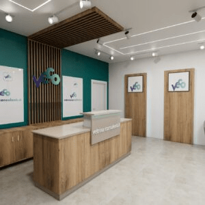 Rendering veco point, vetrina consulenti, franchising b2b centro di consulenza energetica per aziende e privati